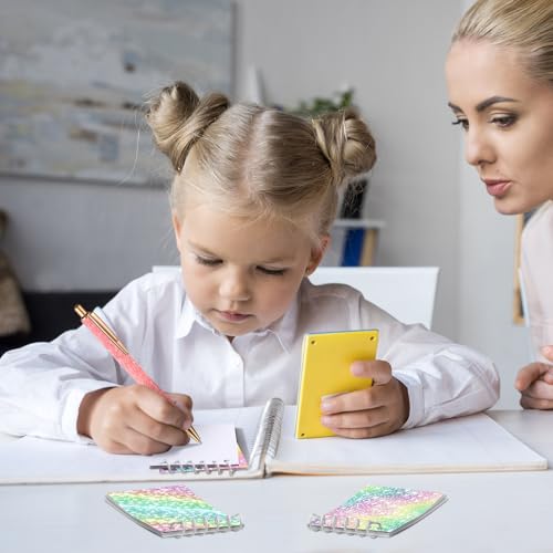 Image of Glenmal 24 Pcs Mini Notepads for Kids Party Favors Mini Tie Dye Note Pads Glitter Colorful Little Pocket Notepads for Girls Gift Classroom Rewards 20 Pages Each (Bright Colors)