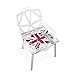 linomo - Cuscino per sedia con bandiera del Regno Unito, in memory foam, per bambini, 40,6 x 40,6 cm