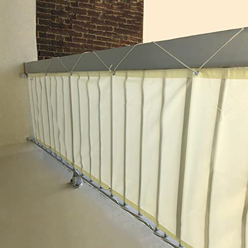 Brise-vue sans perçage pour balcon protection vent et vis-à-vis gris