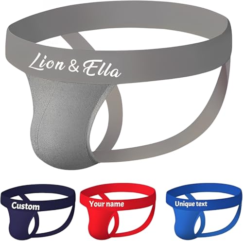 Custom Mens Elastic Thong, Personalized Seamless ＆ Stylish Cotton Stretch Panties, Comfortable ＆ Soft G-String