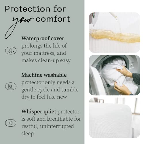 Coop Home Goods Ultra-Tech Waterproof Mattress Protector King, Smooth Top Mattress Pad, Waterproof Cover, Up to 18 Inches Deep, Machine Washable, Noiseless Comfort, King (78x80) - Thumbnail 4
