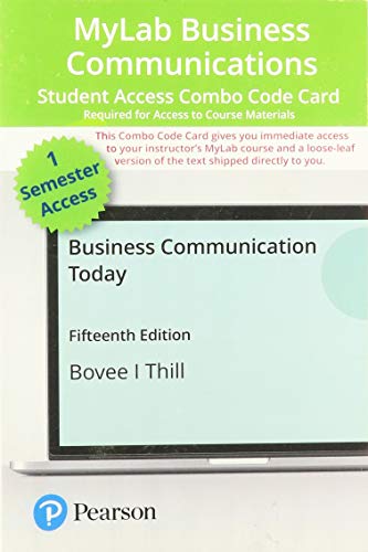 Business Communication Today -- MyLab Business Communication with Pearson eText + Print Combo Access Code