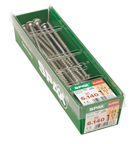 SPAX T-Star Timber Construction Screws WIROX 6 x 140mm - Pack of 20