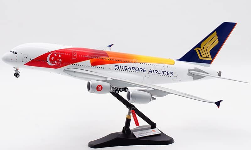 Miniatura 6 de JC Wings Singapore Airlines para Airbus A380 9V-SKI 50TH 1200 DIECAST modelo preconstruido
