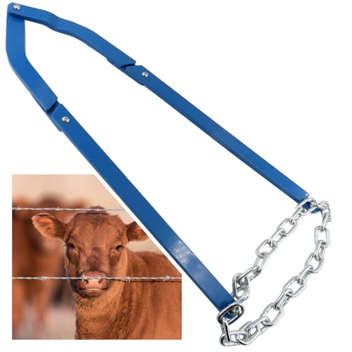 Fence Fixer Original,Texas Fence Stretcher,Heavy Duty-Barbed Wire Fence Tools,Barb Wire Stretcher， (SkyBlue, Large)