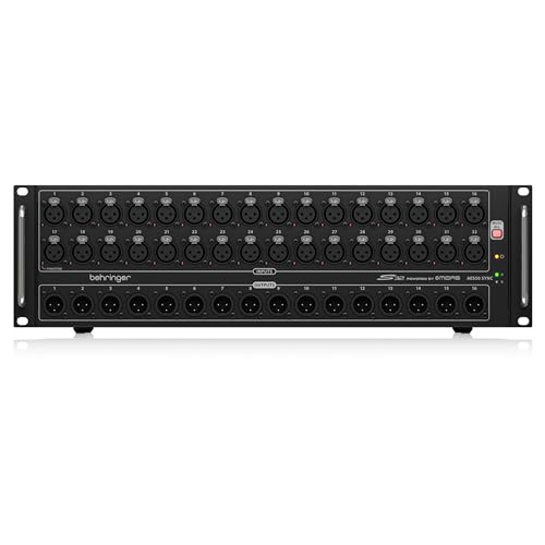 Behringer �X�e�[�W�{�b�N�X 32in/16out AES50�ڑ� X32�ɑΉ� MIDAS�f�U�C���v���A���v32�@���� ULTRANET�[�q���� AES/EBU�f�W�^�����o�͓��� ���b�N�}�E���g�\ S32