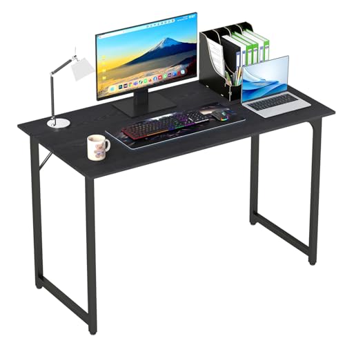 Image of BestOffice Computer Desk,Home Office Desk, Modern Simple Style for Home Office Study Writing (Black, 47 Inch)