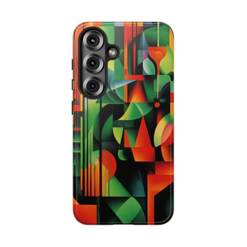 Coque rigide brillante Samsung S25 protection antichoc géométrique