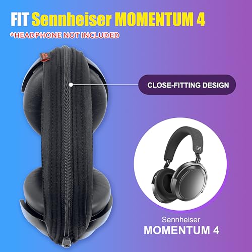 Image of Momentum 4 Protective Headband Cover Compatible With Sennheiser Momentum 4 Headphone Thicker Sports Fabric Replacement Headband Cushion Pad Protector Black