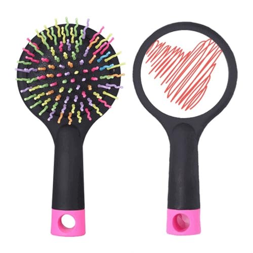 Cepillo de pelo antitirones con diseño de corazón rojo para San Valentín