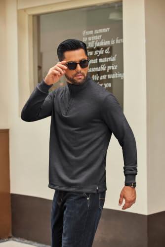 COOFANDY Men Sweaters and Pullovers Lightweight Golf Sweatshirts Grey — view 3