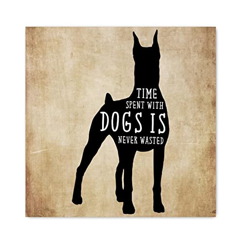 Panneau en bois Corgi décoration murale rustique de 30,5 x 30,5 cm pour salon style campagnard