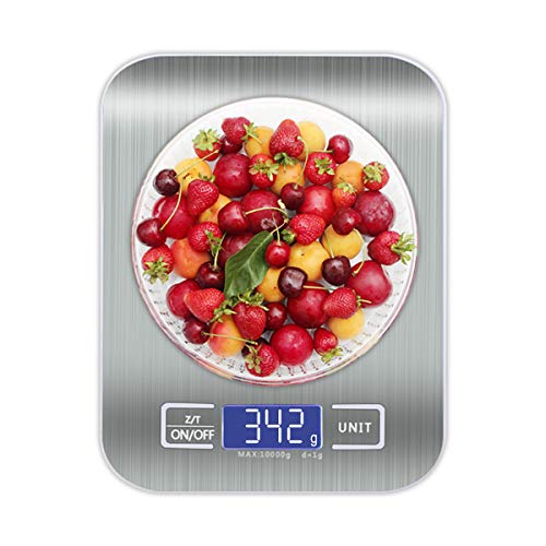 Food Scale 22lb Digital Kitchen Scale Weight Grams and oz for Cooking Baking 1g01oz Precise Graduation Stainless Steel and Tempered Glass
