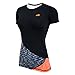 Produktbild ROUGH RADICAL Damen Funktionsshirt T-Shirt Laufshirt Reaction (L, schwarz/grau/orange)