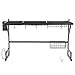 Estante de cocina - Estante de fregadero de cocina Estante de secado de platos Organizador de vajilla de acero inoxidable Negro