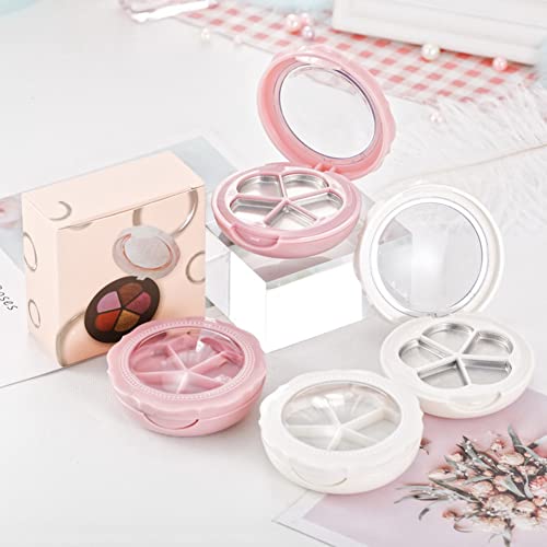 AKOAK 2 Pcs Empty Lipstick Palette, Eyeshadow Powder Palette, DIY Lip Container, Refillable Highlighters Container Holder Case for Women