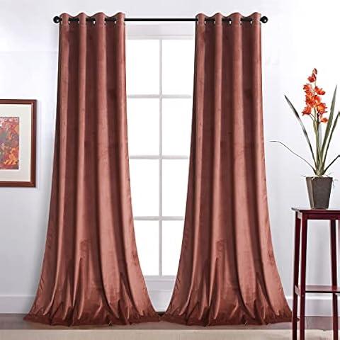 Roslynwood Peach Velvet Curtains Cover