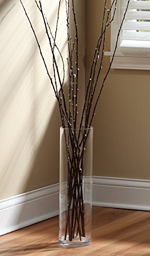 Hosley 13.75" High Clear Glass Vase, Ideal Gift or Use for Wedding, Rose/Flowers Floral Arrangements; Spa, Aromatherapy, Votive LED Candle Garden Setting O6 - Thumbnail 4
