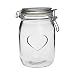 Produktbild Nicola Spring Herzglas Lagerglas - 1L - Klarer Siegel