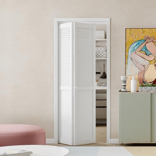 BAR NER HOME 32x80 Half Louvered Bi-Fold Door