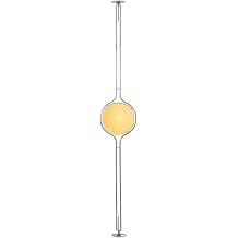 RUIBO White Ball Floor Lamp,Art Deco Chrome Metal Table Lamp,D40H250CM Acrylic Globe Bedside Standing Light,for Living Room Bedroom Office Hotel Room Sofa Decoration Lamps