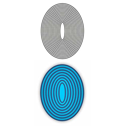 Fawenucy Scrapbooking Die-Cuts, Layering Frame Metal Cutting Dies For Card Making, Paper Craft Punch Template, Background Embossing Stencils, Diy Album Décor(16 Pcs Oval-11.1X14.3Cm) #TOP1
