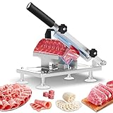 Manual Frozen Meat Slicer Meat Cutter Upgraded Stainless Steel Meat Cleavers Beef Mutton Roll Slicing Machine Vegetable Meat Slicer for Home Cooking Hotpot Shabu wg