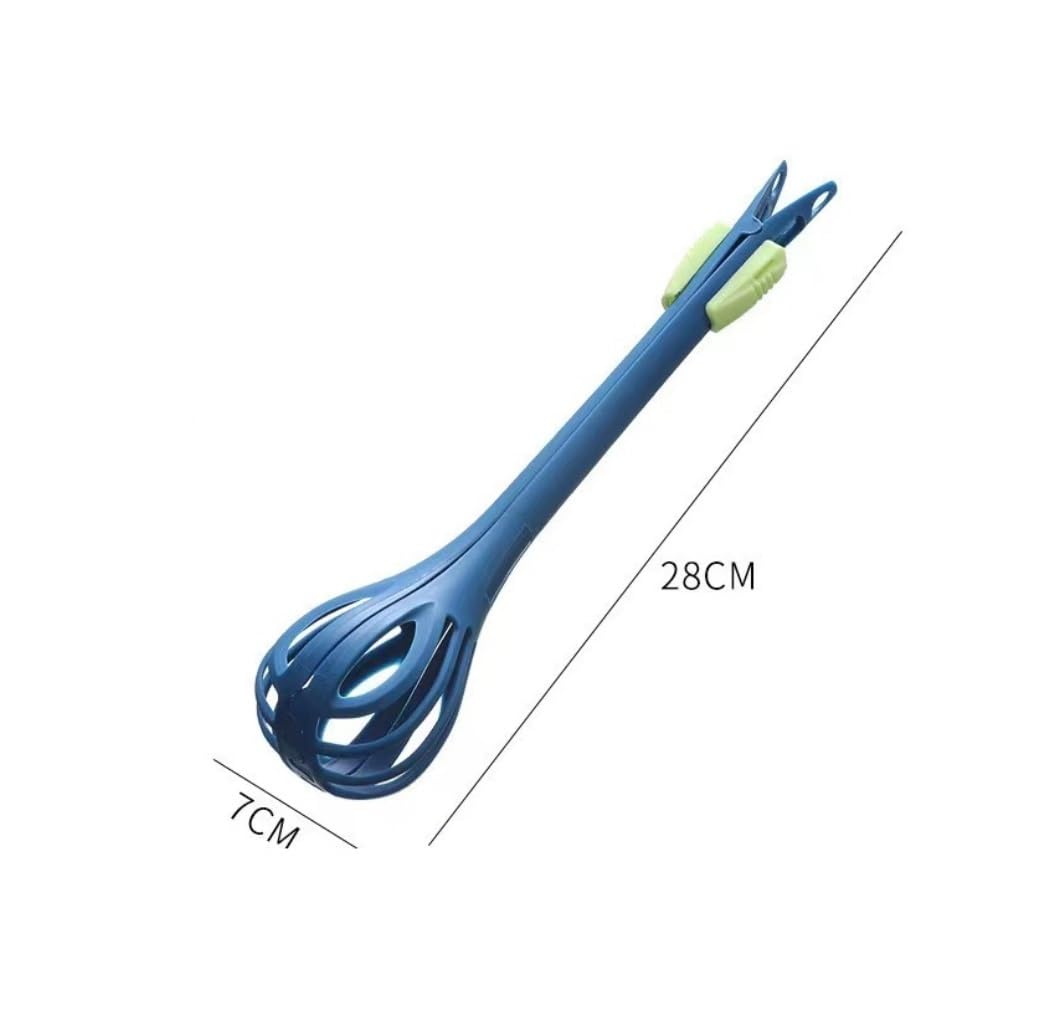 Varillas de Batir para Cocinar Batidor De Huevos Con Clip For Alimentos Dos En Uno, Mezclador Multifunción For Cocinar, Herramienta De Plástico Manual Con Clip For Pan Huevos, Espumar, Batir(Grün)