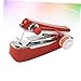 Imagen de KONTONTY Mini Máquina De Coser Portátil Inalámbrica Hogar De Color Rojo Para Labores De Costura Manual y Minikit De Costura Hilo De Color Aleatorio