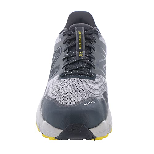 New Balance New Balance Men's Fresh Foam 510 V6 Trail Running Shoe, Raincloud/Magnet/True Yellow, 7 XW
