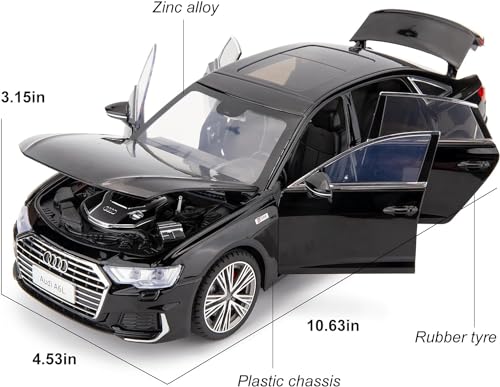 Image of DEOXY Audi A8 1:24 Diecast Scale Model Metal Pull Back Toy car for Kids with Openable Doors & Light, Music Toy Vehicle for Kids (Multicolor)