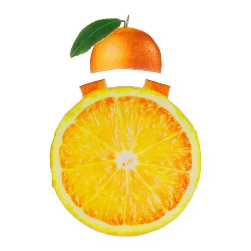 Lebkumas Déguisement Fruit pour Enfant - Costume avec Chapeau Orange pour Homme | Costume Fruit en Tranche avec Chapeau,pour Carnaval Fête Performance Photo Événements Festifs