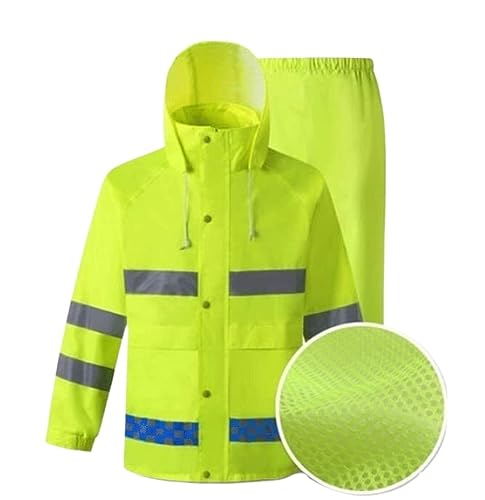MCLIUJIA Gilets De Sécurité Costume réfléchissant imperméable, Veste de sécurité Pantalon étanche Gilet Réfléchissant(XXL)