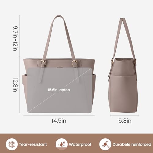 LOVEVOOK Leather Laptop Tote