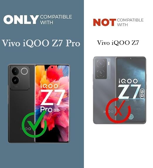 Image of Jkobi Shockproof Crystal-Clear Back Cover for Vivo iQOO Z7 Pro (Magsafe Wireless Support | Drop & Camera Protection | Hard Polycarbonate)