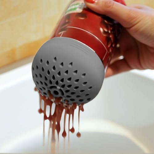 3PCS Silicone Can Strainer for Kitchen Use, Multipurpose Mini Colander and Food Drainer, Space-Saving Clip-On Strainer Tool for Cans (Gray)