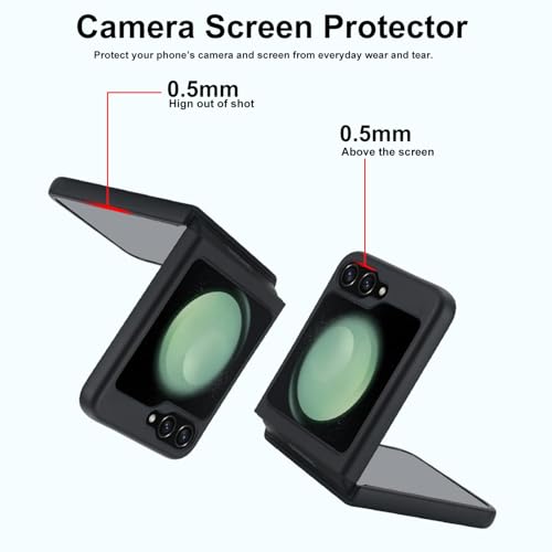 LazyGoose Capa para Samsung Galaxy Z Flip 6, floral vibrante, linda arte de flores florescendo, fina e sem fio, proteção contra quedas de ângulo de nível militar (campo morango)