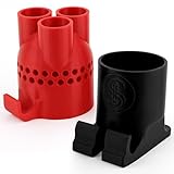 Anesthesia Circuit Dryer Adapter and Veterinary Patient Warming Cage Door Adapter for Bair Hugger Warming Units Red & Black Bundle