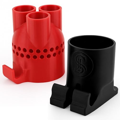 Anesthesia Circuit Dryer Adapter and Veterinary Patient Warming Cage Door Adapter for Bair Hugger Warming Units Red & Black Bundle