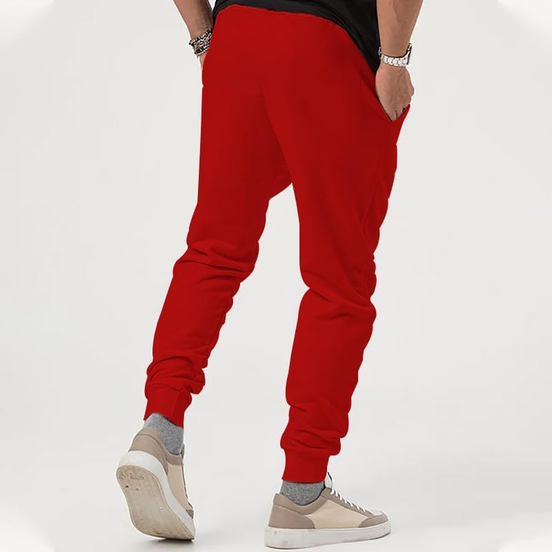 Mens Casual Sweatpants Relaxed Fit Drawstring Elastic Waist Tapered Jogger Sweat Pants with Pockets