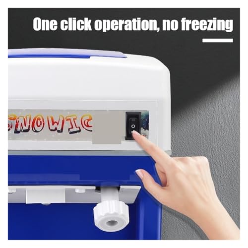 Máquina fabricadora de hielo eléctrica, trituradora para nieve, granizadora, licuadora para smoothies, máquina para conos de nieve y cubos rallados, para hogar/cocina/acampada/RV miniatura 4
