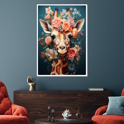 Décoration murale girafe tableau moderne pour rénover son salon - 4