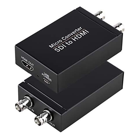 ENBUER SDI to HDMI Converter, 3G-SDI/HD-SDI/SD-SDI to HDMI Adapter, Auto Format Detection SDI to HDMI Video Converter Stereo Audio De-embedder Cover