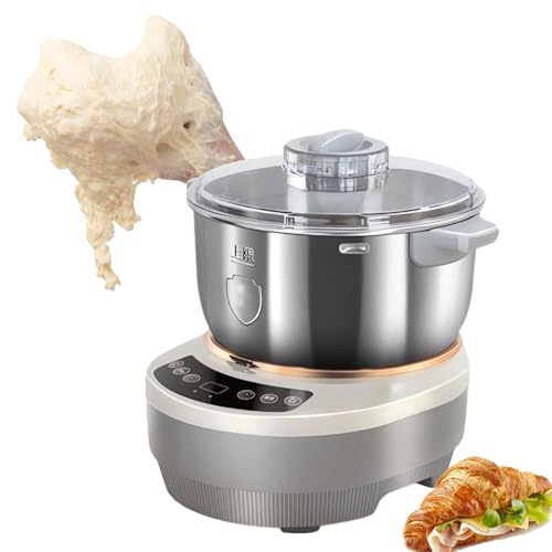 Máquina De Masa Eléctrica Con Función De Fermentación,Sincronización Por Microordenador,Panel Táctil Frontal,Acero Inoxidable 304,Para Pan,Pizza,Masa De Bola De Masa Y Masa Madre(7L)