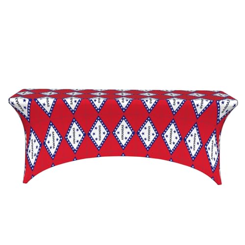 Housse de table rectangulaire en élasthanne extensible Arkansas de 1,8 m EdWal - 3