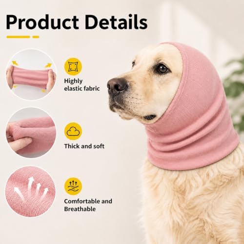 3 Pack Dog Calming Hoodie High Elastic Pet Anxiety Relief Ear Wrap — view 6