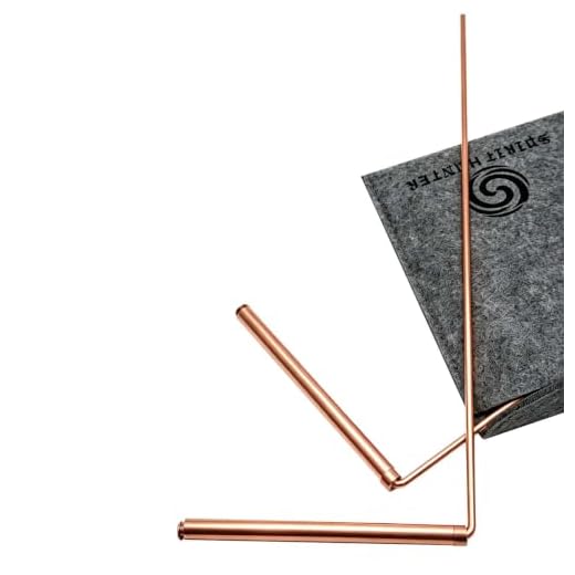 Spirit Hunter 99.9% Copper Dowsing Rod- 2PCS Divining Rods with Bag - Detect Gold, Water, Ghost Hunting etc.