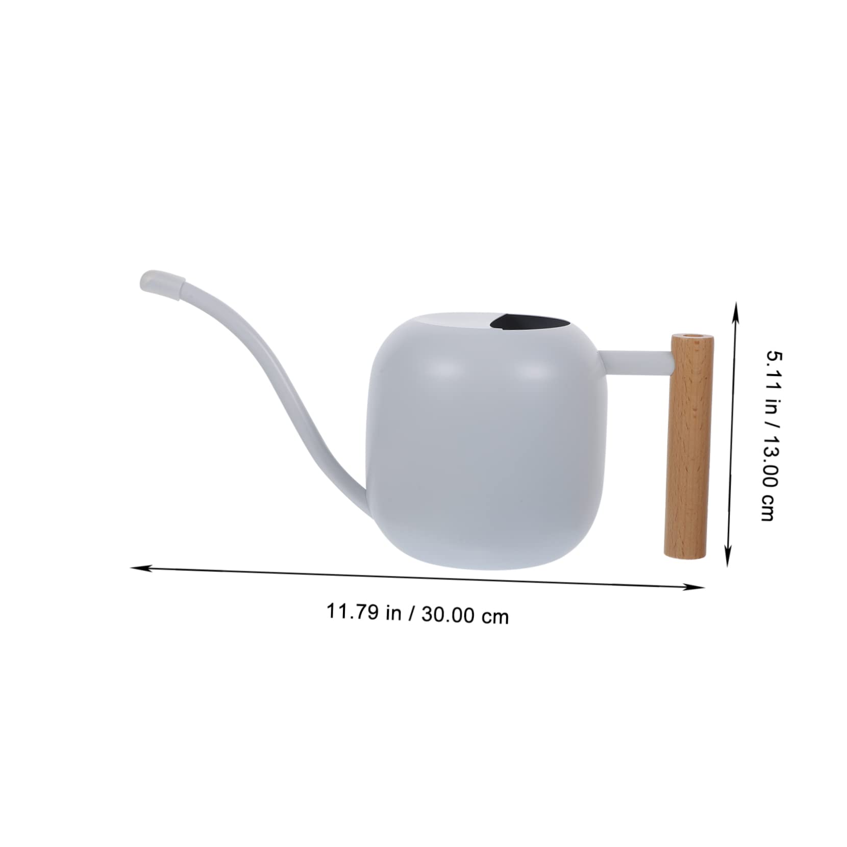 Regadera De Inoxidable Mango De Madera De Boca para Riego De De Interior y Jardín Capacidad De Diseño Ergonómico para Cómodo