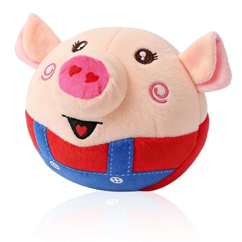 methill Interactive Rechargeable Squeaky Plush Dog Ball
