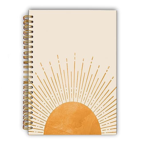 LACOSU Abstract Boho Sun Sunrise Sunset Sunshine Spiral Notebook College